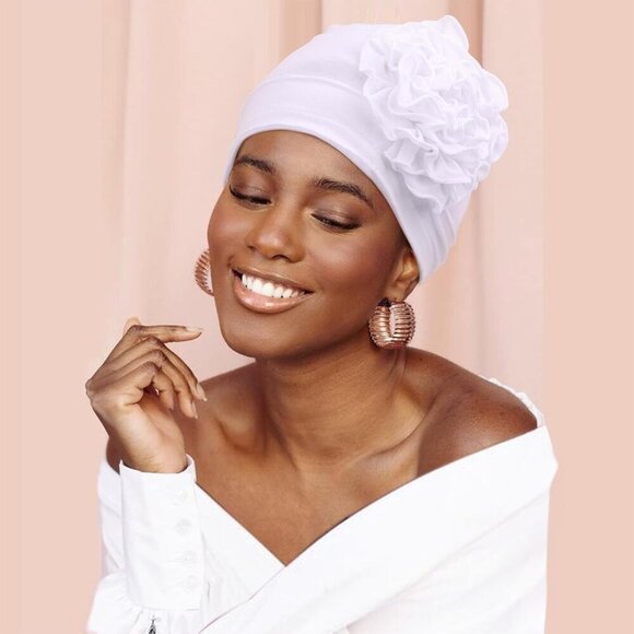 Cotton Beanie Turban Headwear for Women Elastic Chemo Cancer Hair Cover main image 6